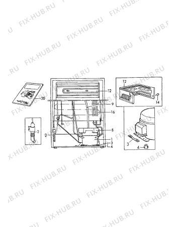 Взрыв-схема холодильника Electrolux ER3316C - Схема узла Cooling system 017